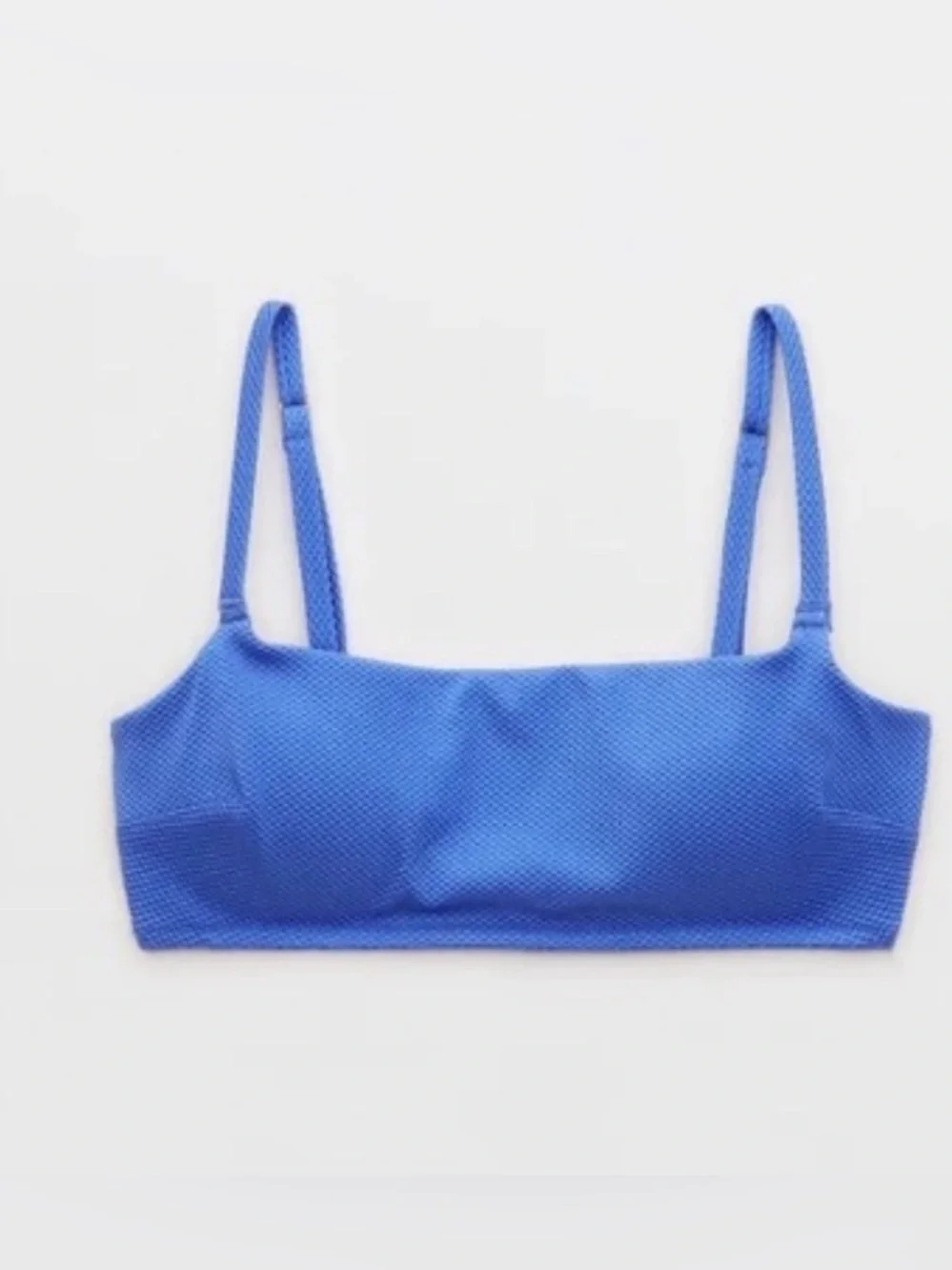 Aerie Shine Pique Scoop Bikini Top